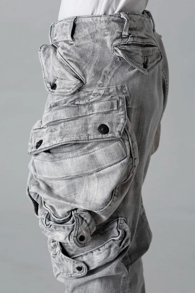 10.5oz Stretch Denim Gas Mask Cargo Pants