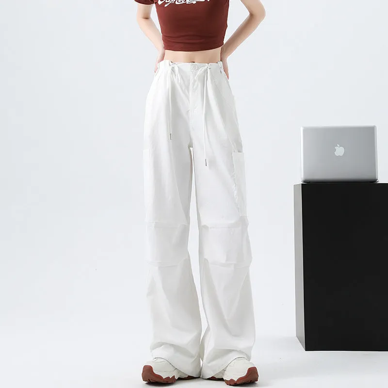 2025 Womens High-Waisted Velcro Cargo Sweatpants  Trendy & Comfortable Streetwear!