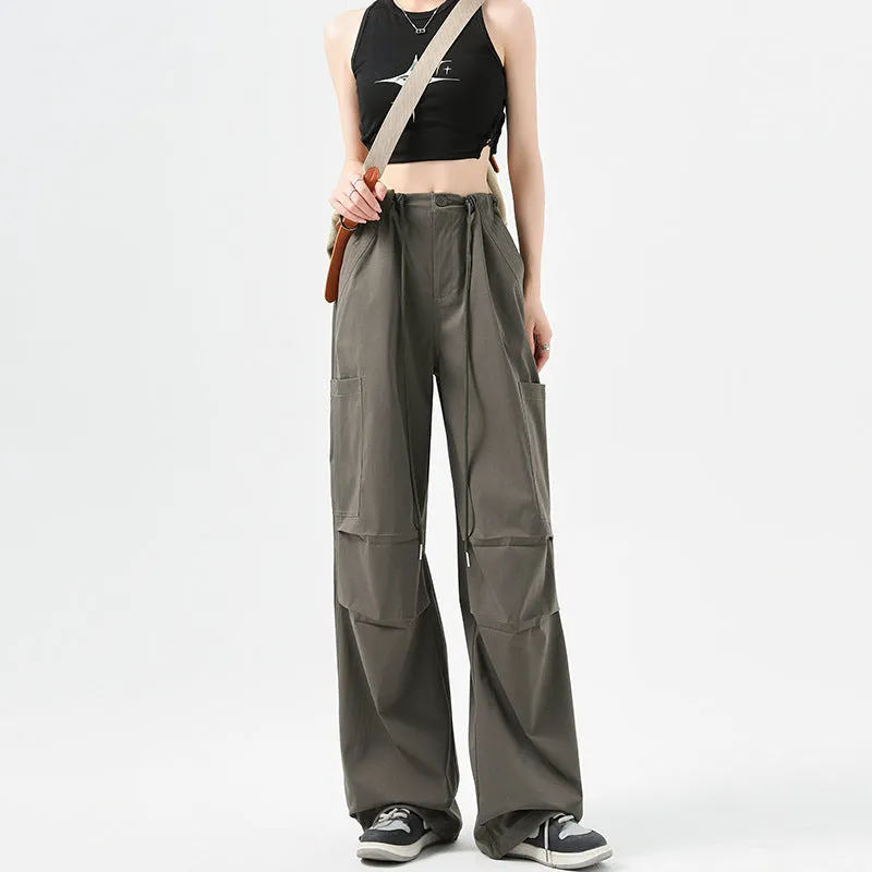2025 Womens High-Waisted Velcro Cargo Sweatpants  Trendy & Comfortable Streetwear!