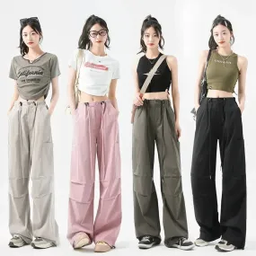 2025 Womens High-Waisted Velcro Cargo Sweatpants  Trendy & Comfortable Streetwear!