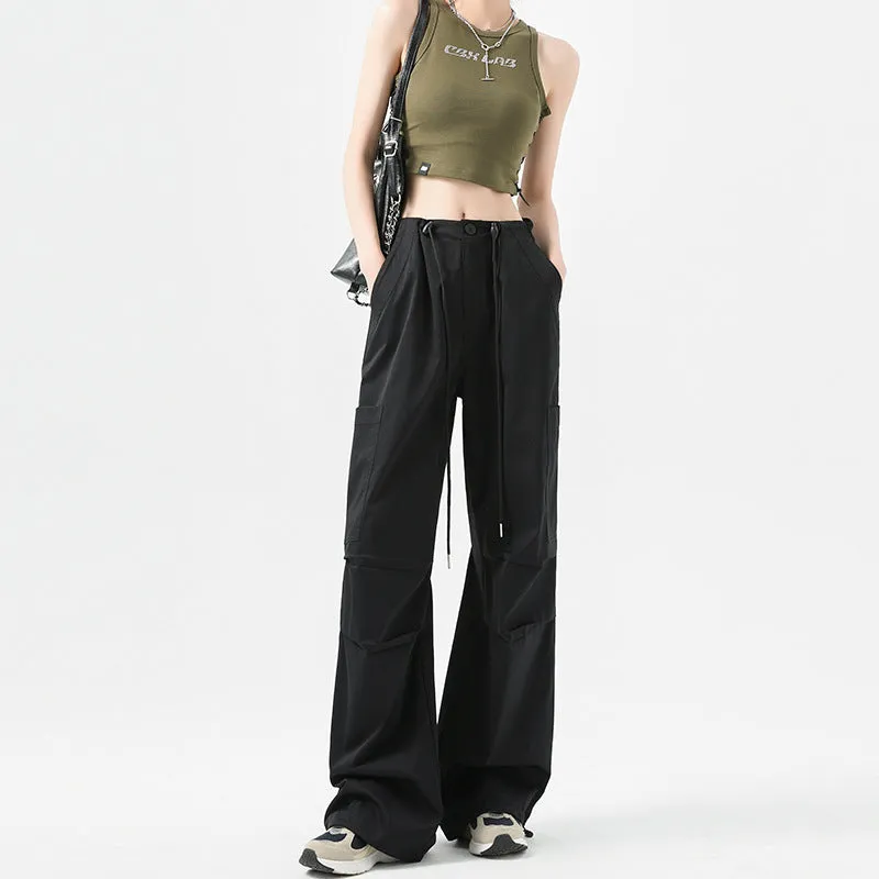 2025 Womens High-Waisted Velcro Cargo Sweatpants  Trendy & Comfortable Streetwear!