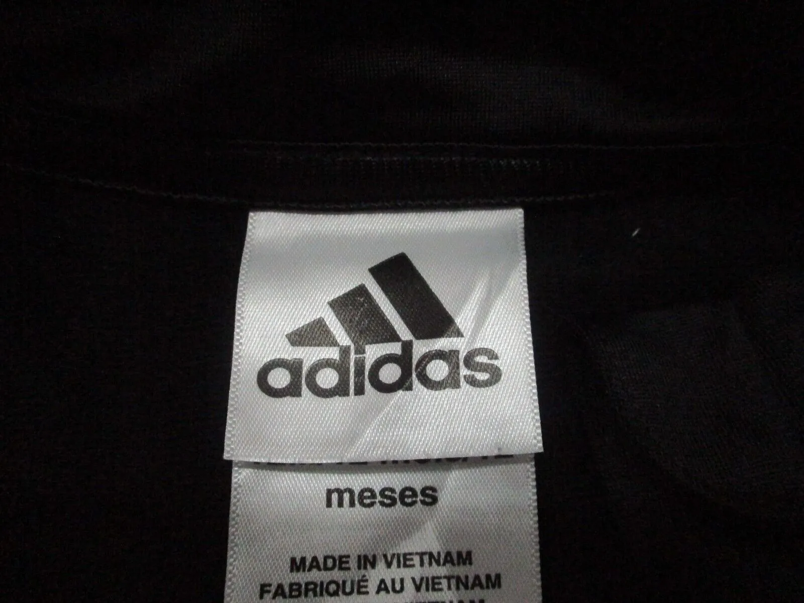 Adidas 3 Stripe Track Jacket Kids Boys Size 12M Black Long Sleeves Full Zip Up