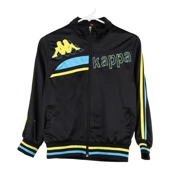 Age 10-12 Kappa Spellout Track Jacket - Large Black Polyester