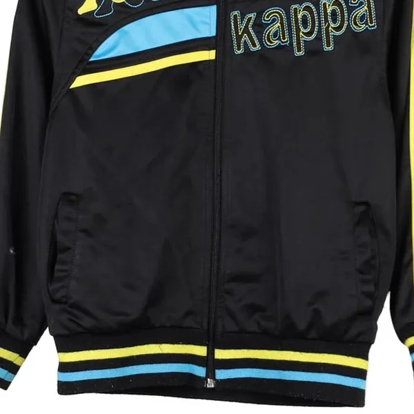 Age 10-12 Kappa Spellout Track Jacket - Large Black Polyester