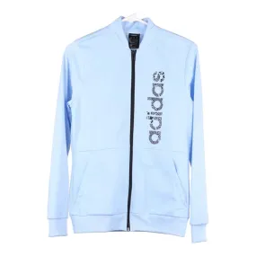 Age14-15 Adidas Spellout Track Jacket - XL Blue Polyester