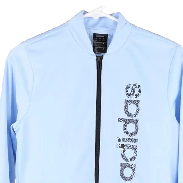 Age14-15 Adidas Spellout Track Jacket - XL Blue Polyester