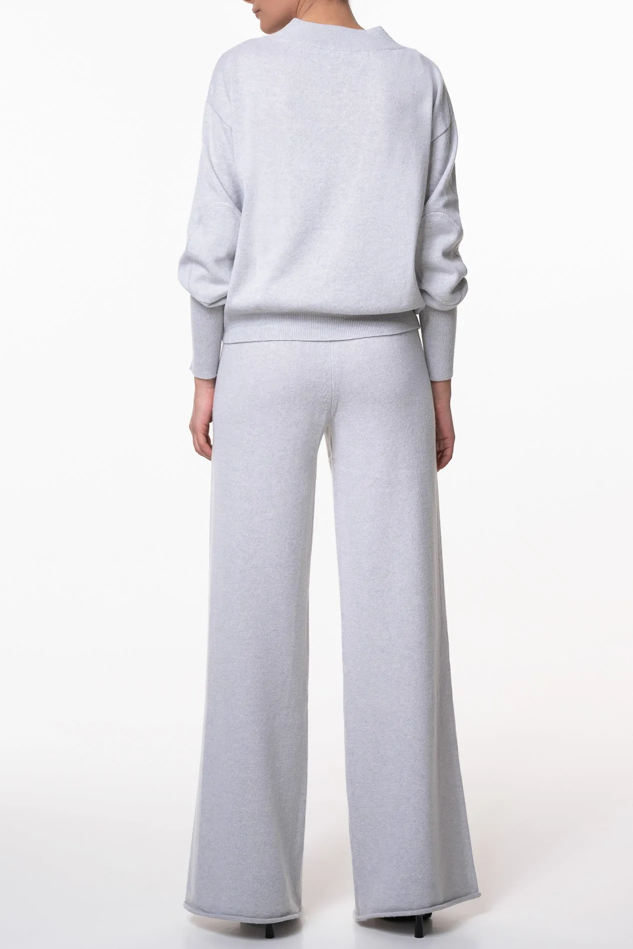Akeem Cashmere Wide-Leg Pants In Pumice