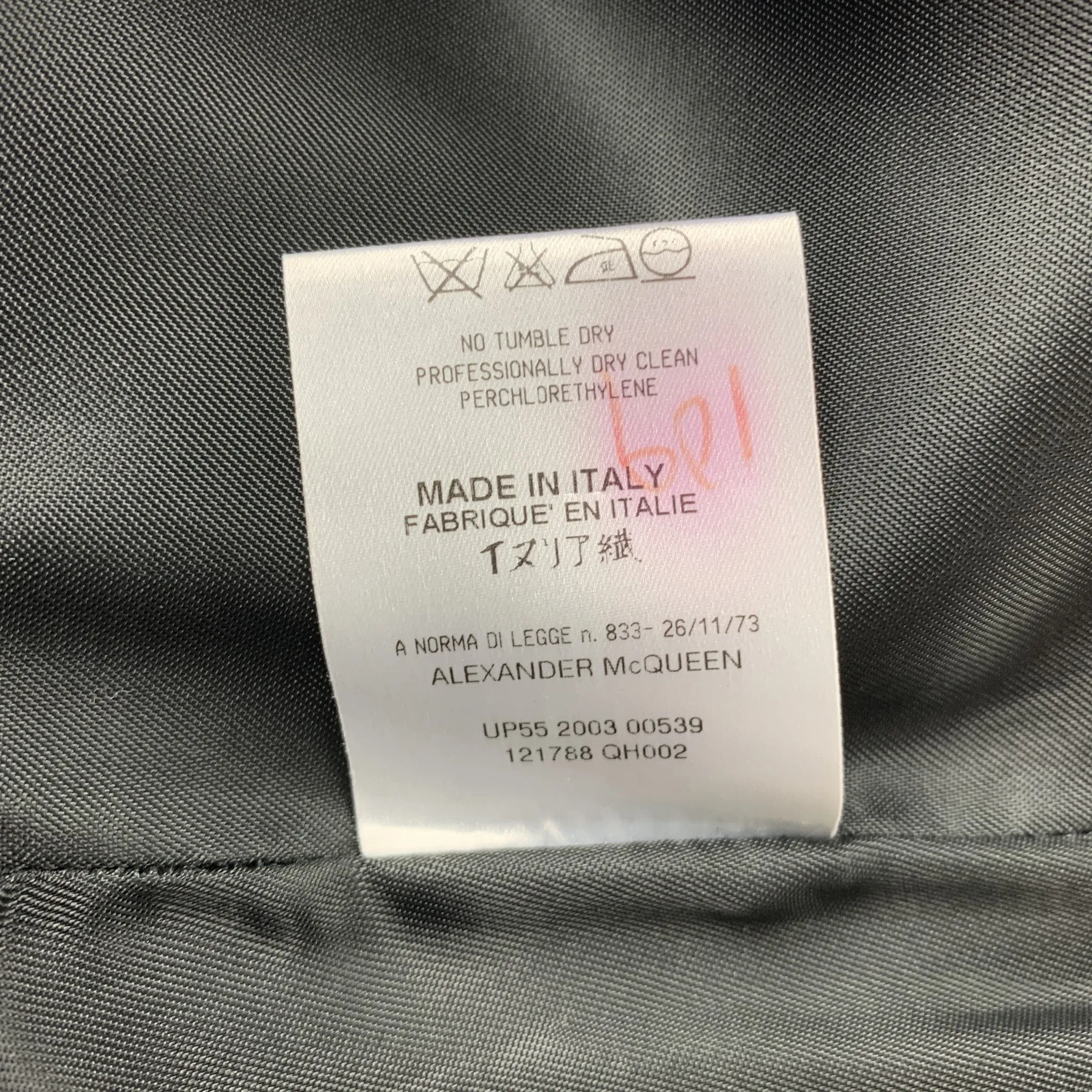 ALEXANDER MCQUEEN Size 6 Black Wool Blend Pencil Skirt