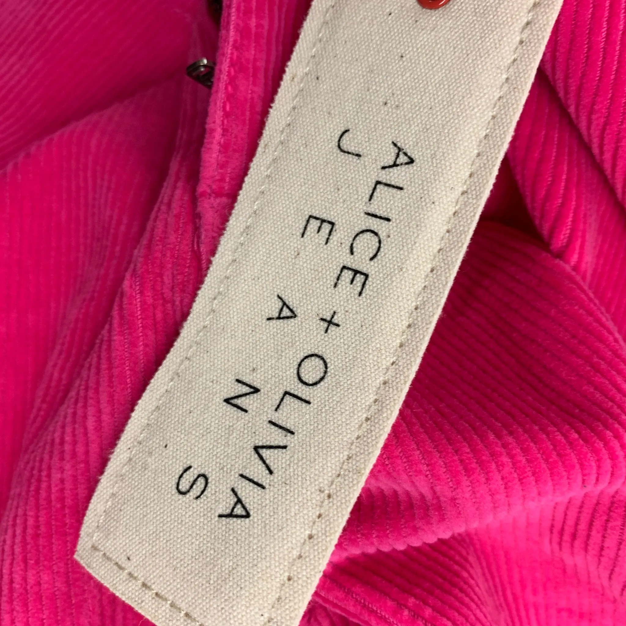 ALICE   OLIVIA Size 28 Pink Cotton Corduroy Jean Cut Casual Pants