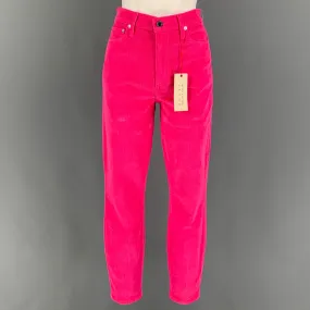 ALICE   OLIVIA Size 28 Pink Cotton Corduroy Jean Cut Casual Pants