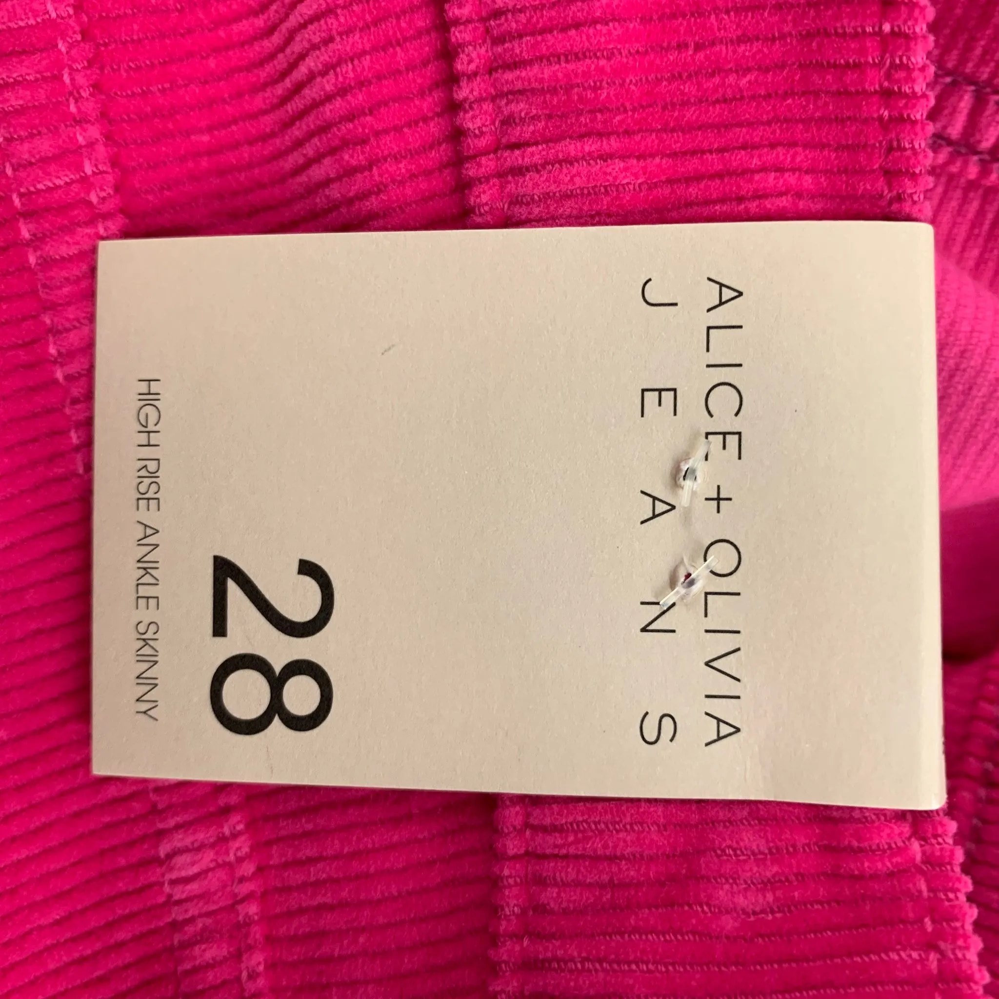 ALICE   OLIVIA Size 28 Pink Cotton Corduroy Jean Cut Casual Pants