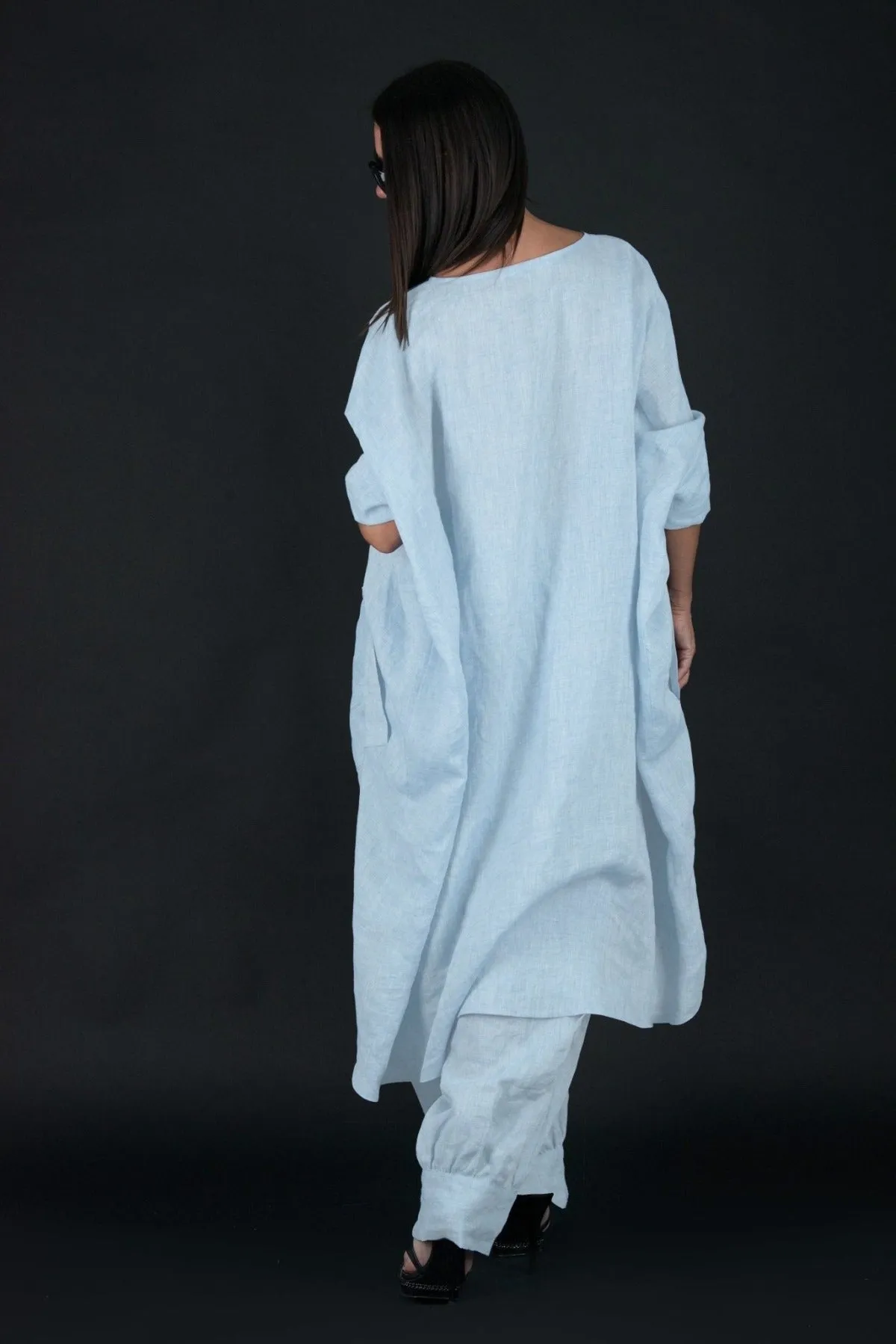 ALISON Two Pieces Wide Linen Set