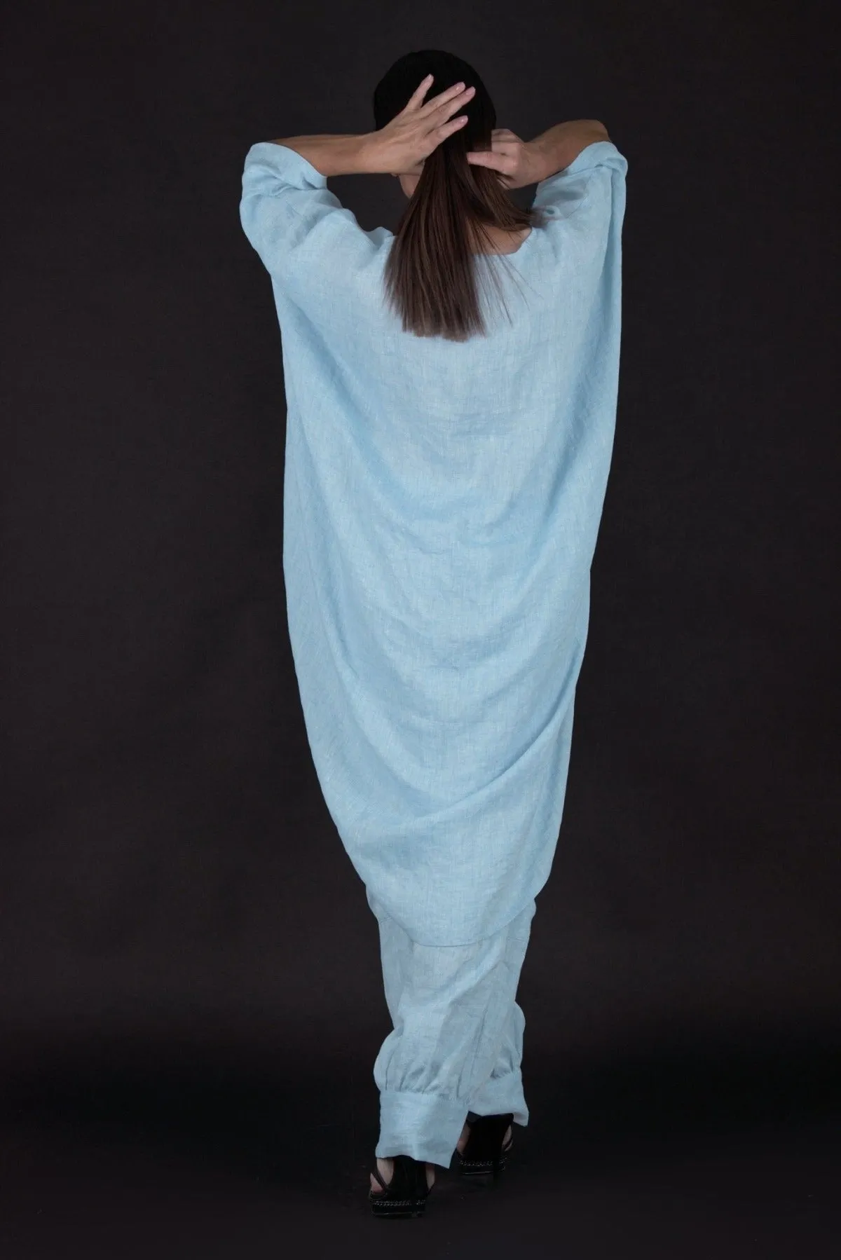 ALISON Two Pieces Wide Linen Set