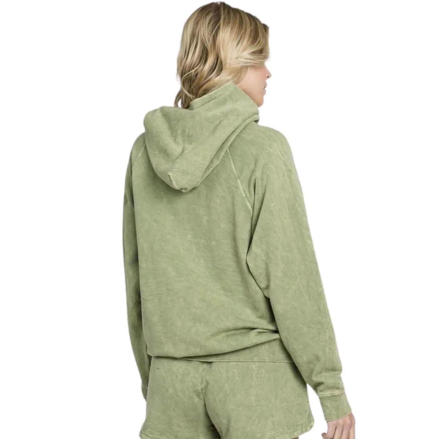 All American Mineral Washed French Terry Sweatshirt Hoodie Made in USA
