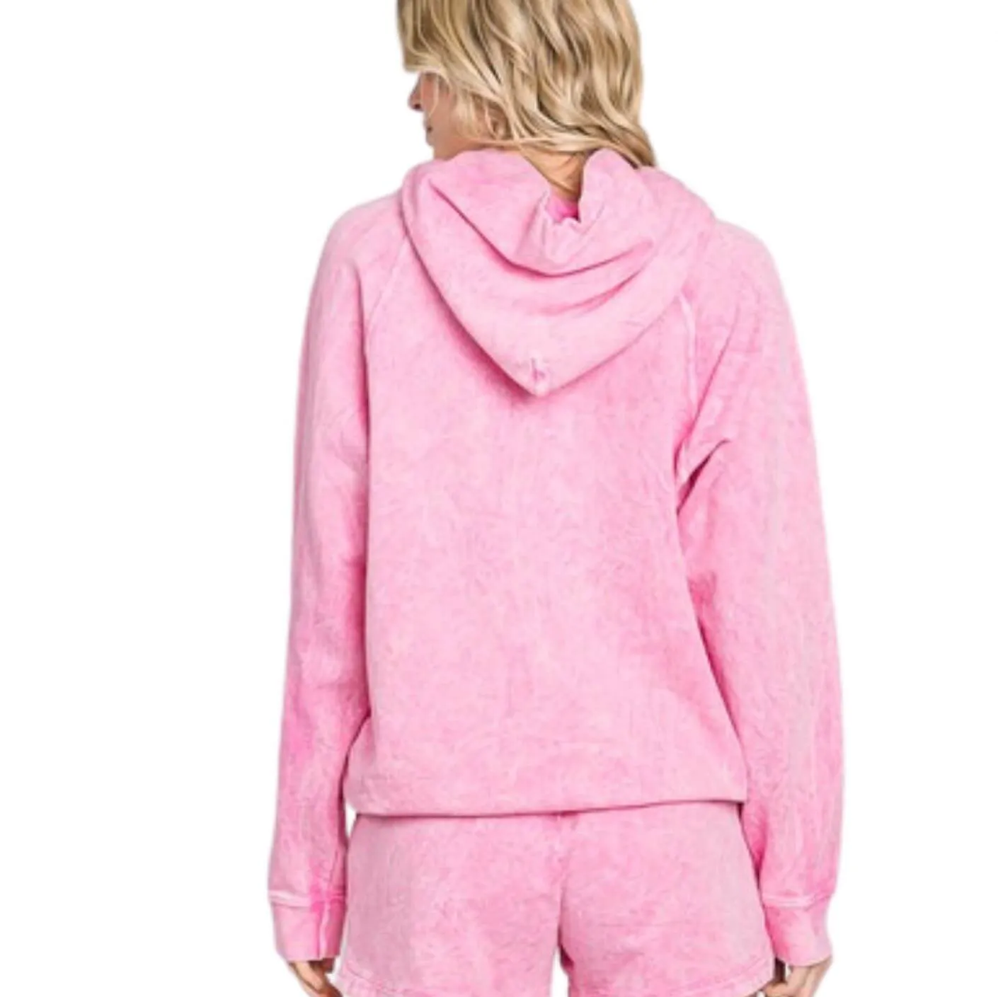 All American Mineral Washed French Terry Sweatshirt Hoodie Made in USA