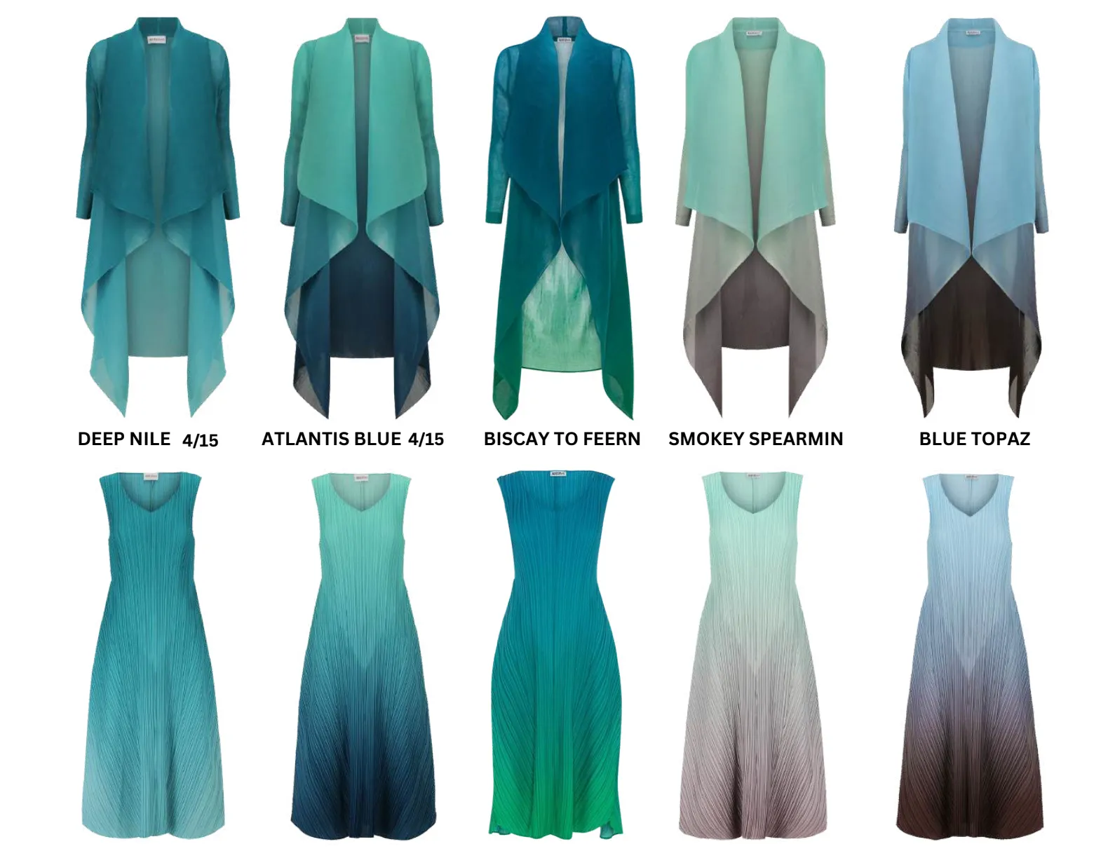 Alquema Long Collare Coat - ATLANTIS BLUE