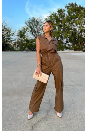 Always On The Go Cargo Jumpsuit