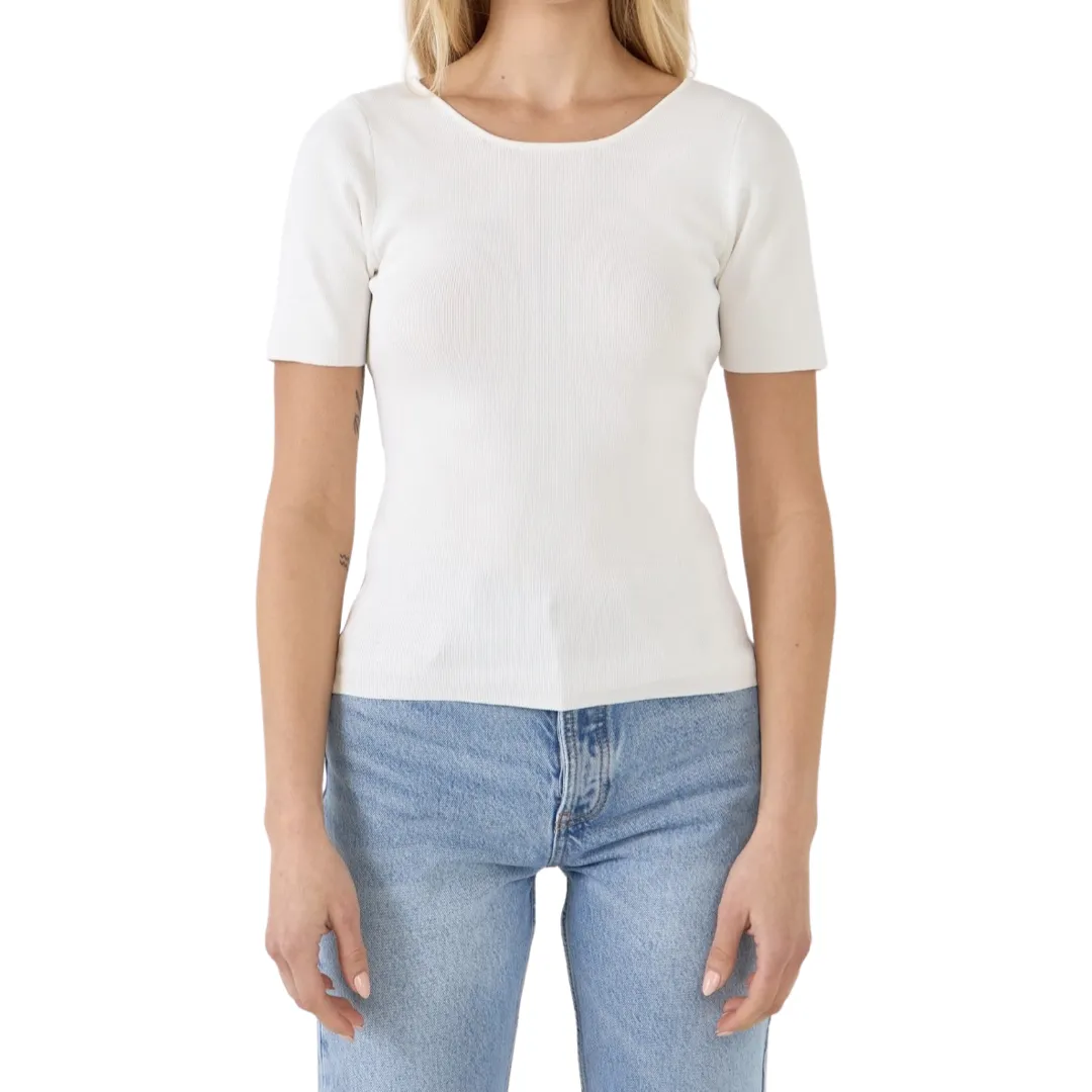 Apparel- English Factory Knotted Back Detail Knit Top