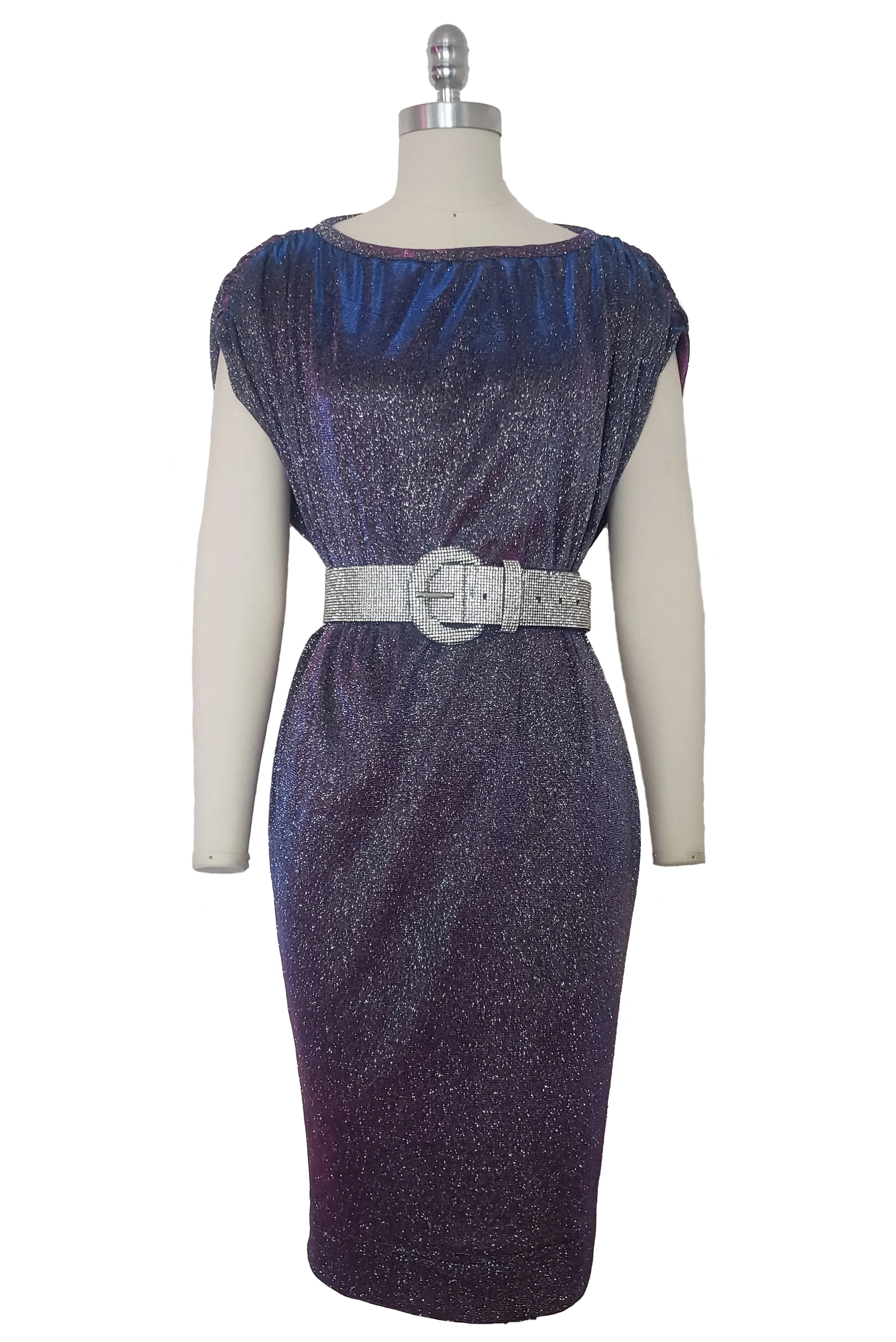 Bev Dress in Pink/Purple Shimmer Knit