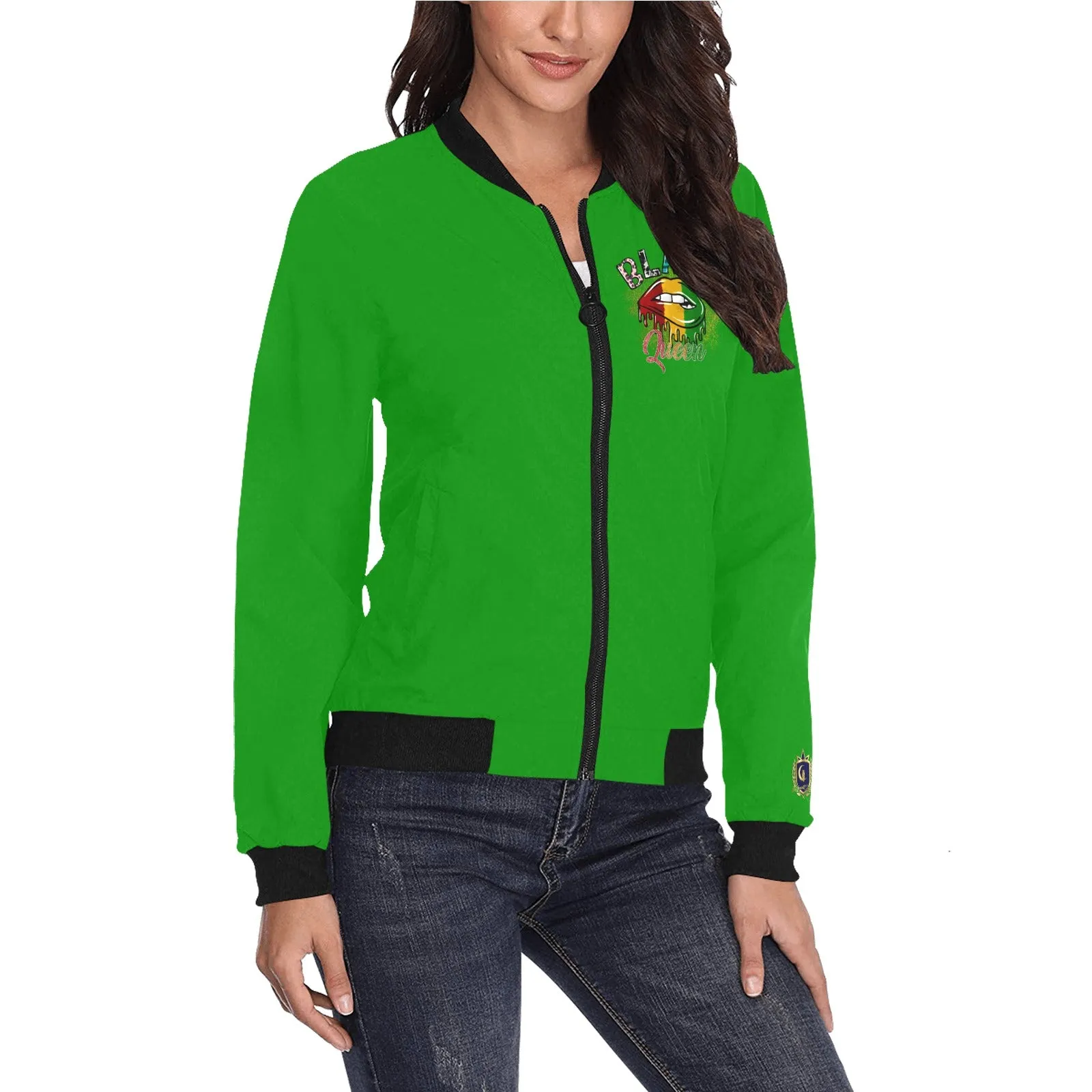 Blacc Queen Bomber Jacket for Women (Model