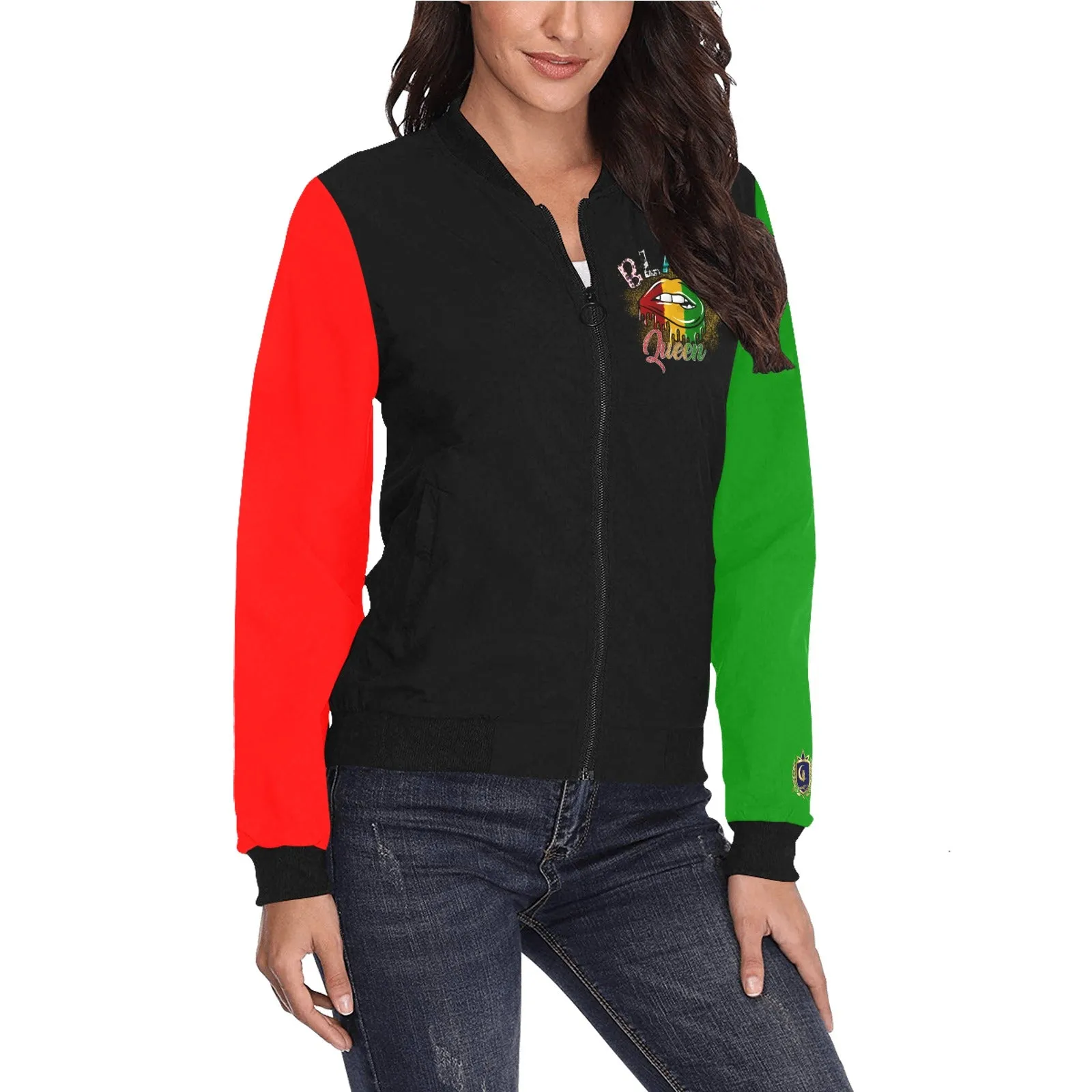 Blacc Queen Bomber Jacket for Women (Model
