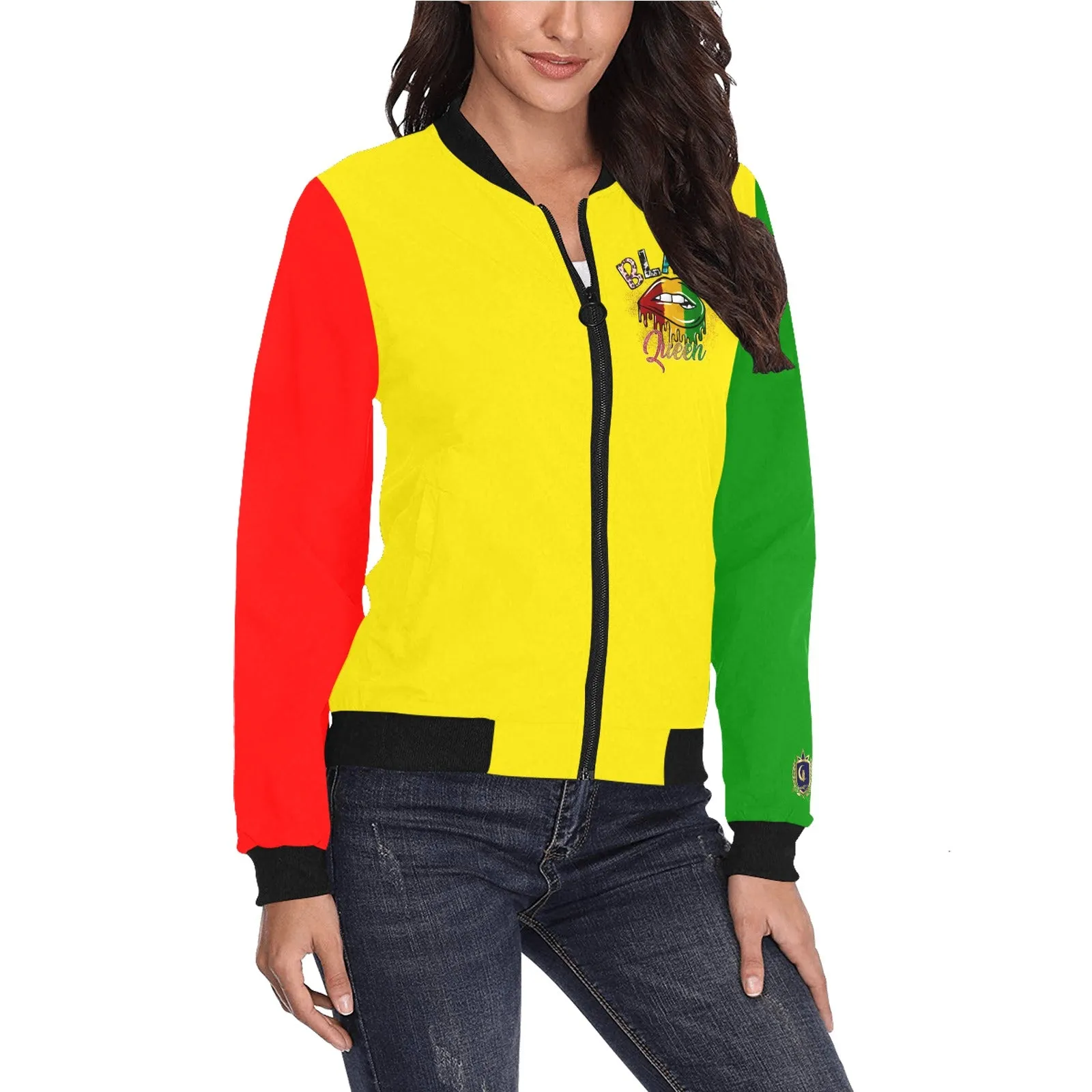 Blacc Queen Bomber Jacket for Women (Model