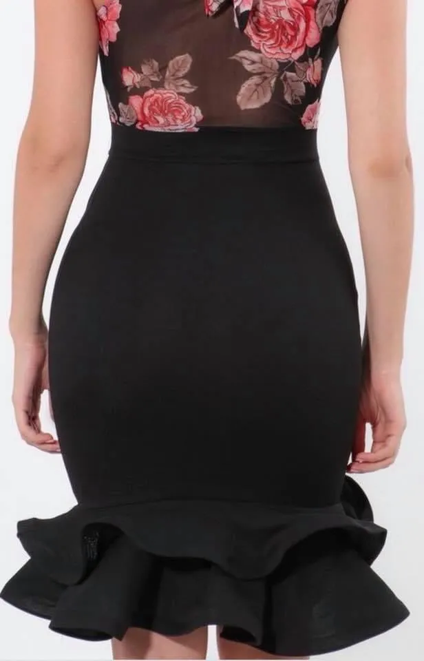 Black Floral Dress