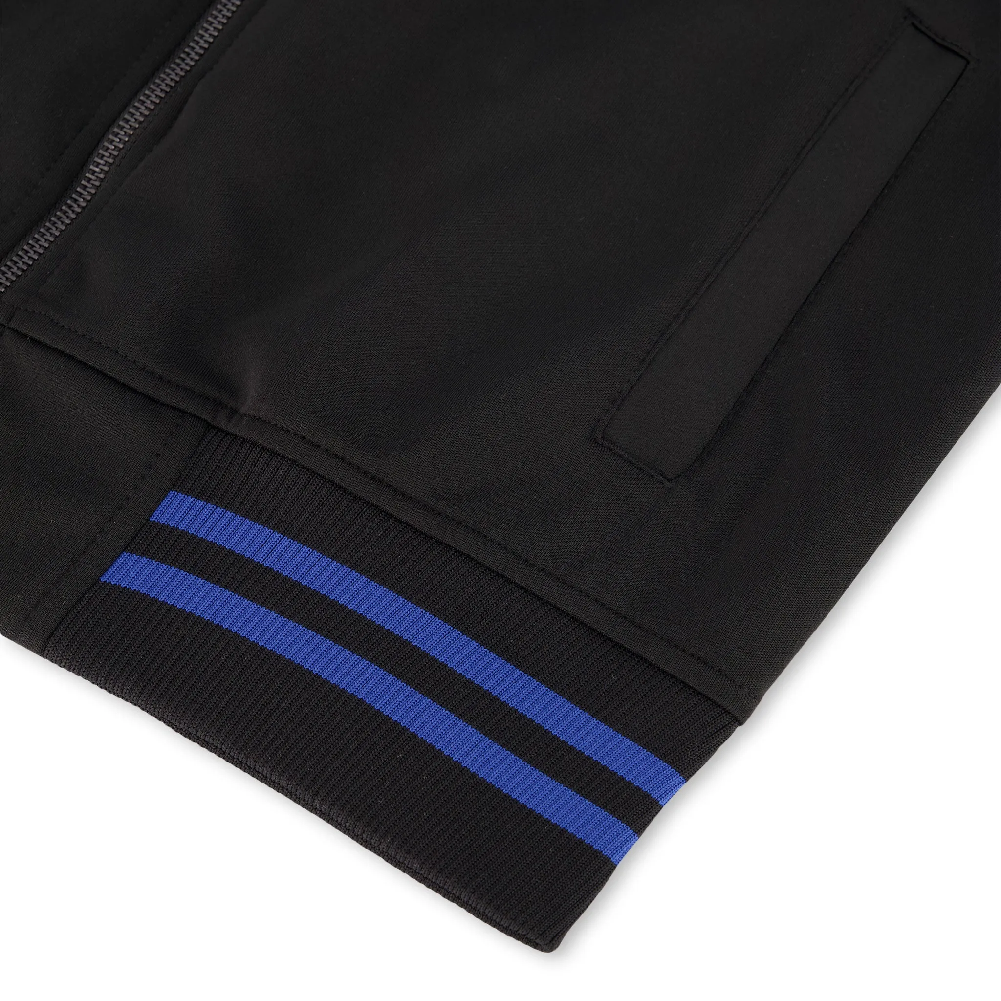 Black Full Zip Colorblock Athletic Jacket