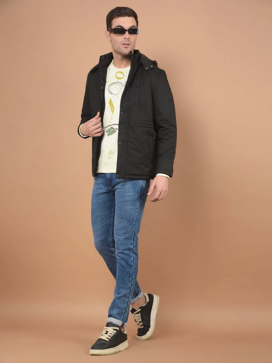 Black Hooded Jacket