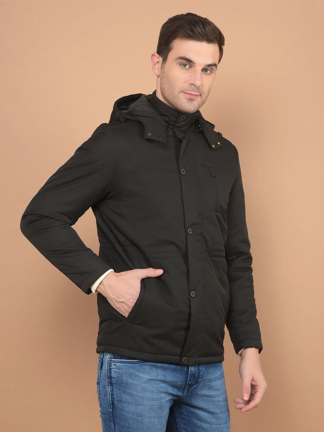 Black Hooded Jacket