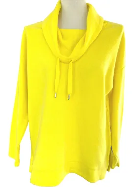 Bright Winter Yellow Cowl Neck Sweatshirt
