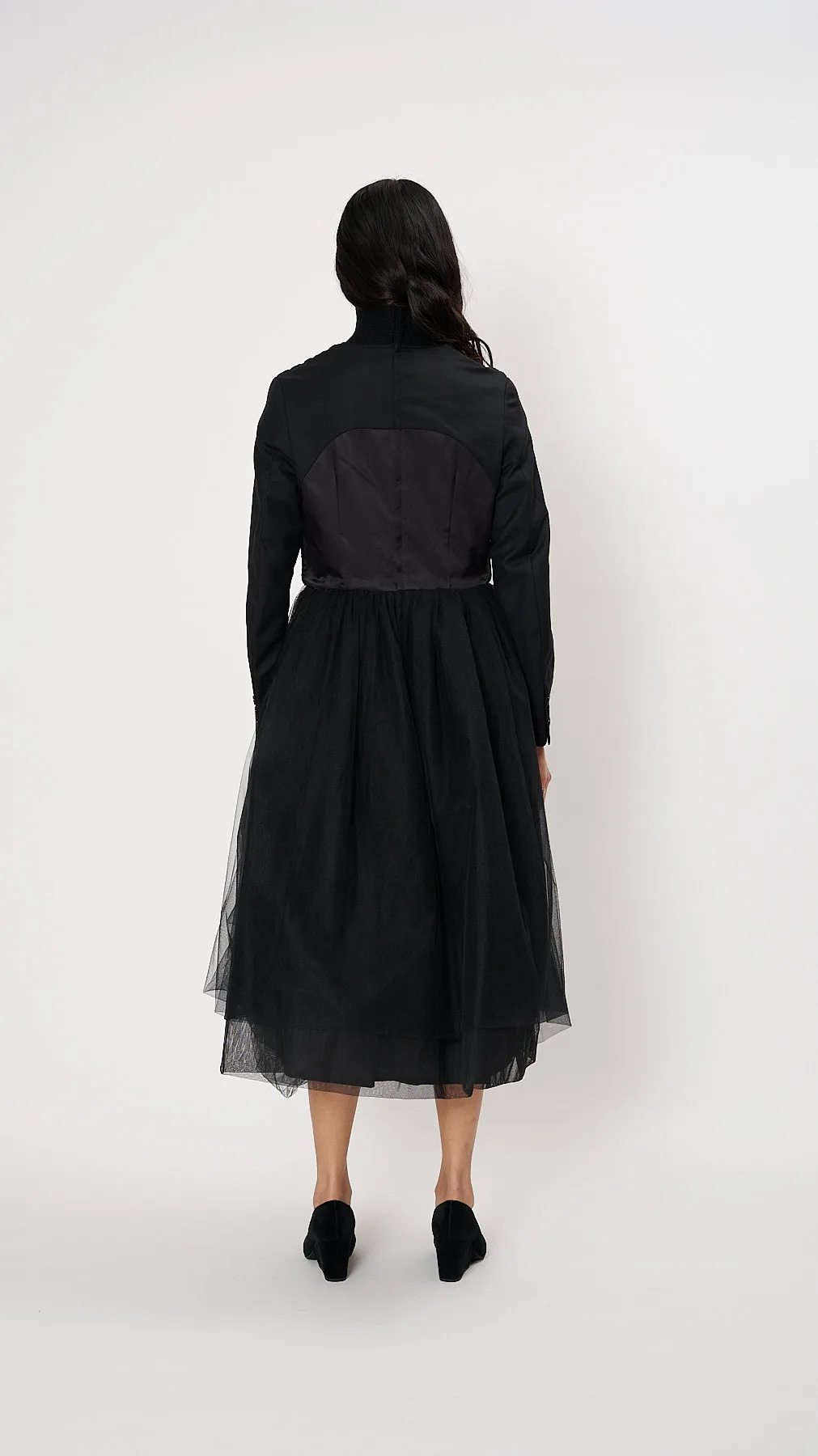 Cable Bustier Dress in Black