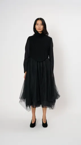 Cable Bustier Dress in Black