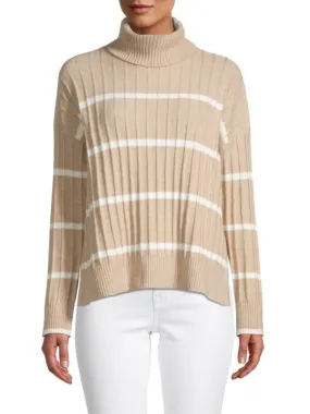 Calvin Klein Striped Turtleneck Sweater