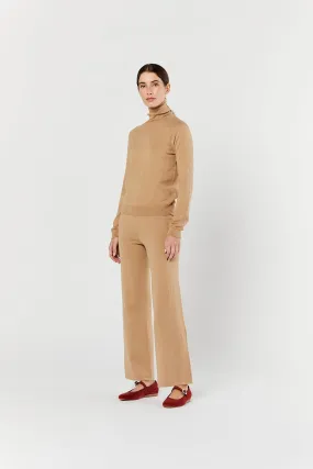 Camel Long Sleeve Turtleneck