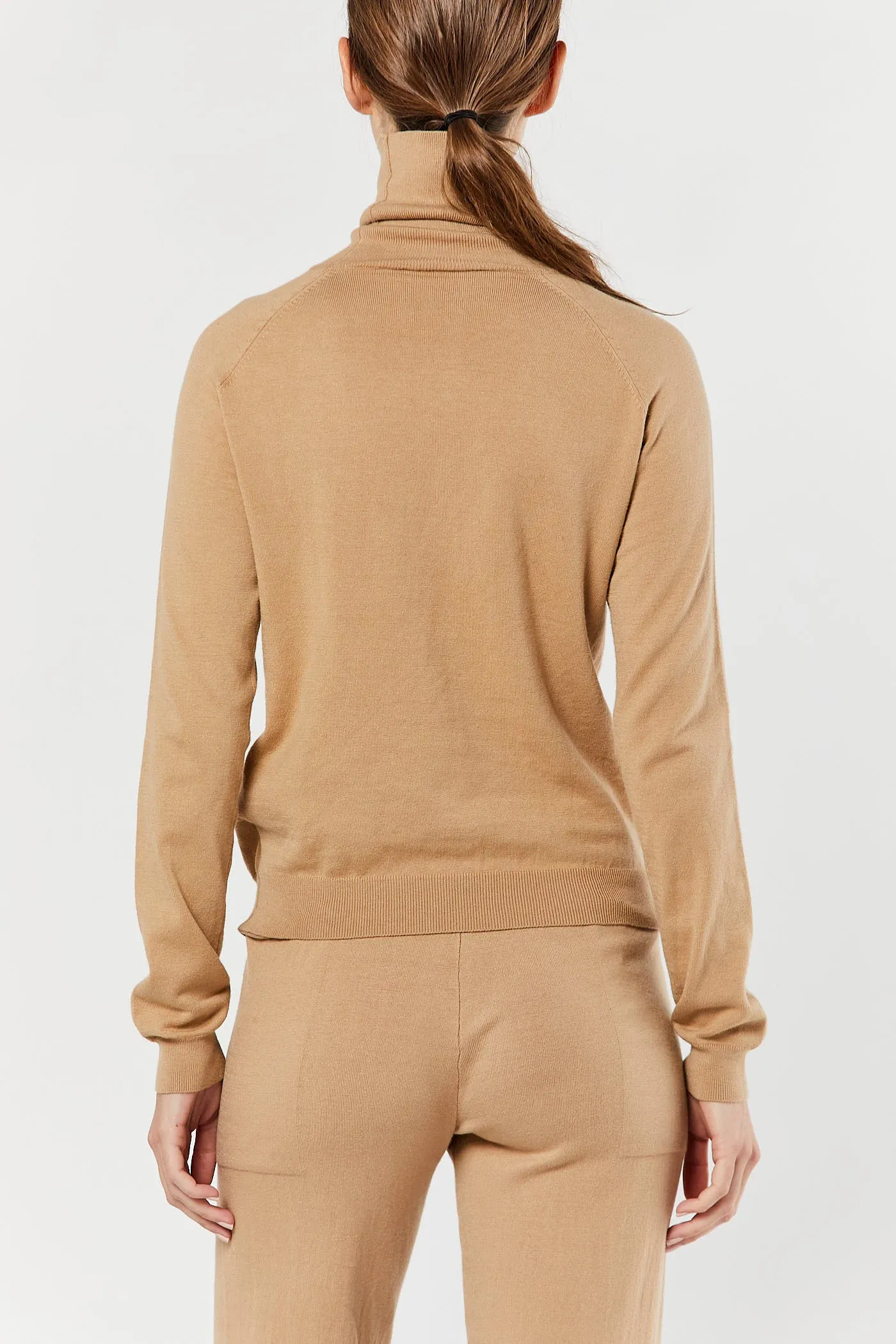 Camel Long Sleeve Turtleneck