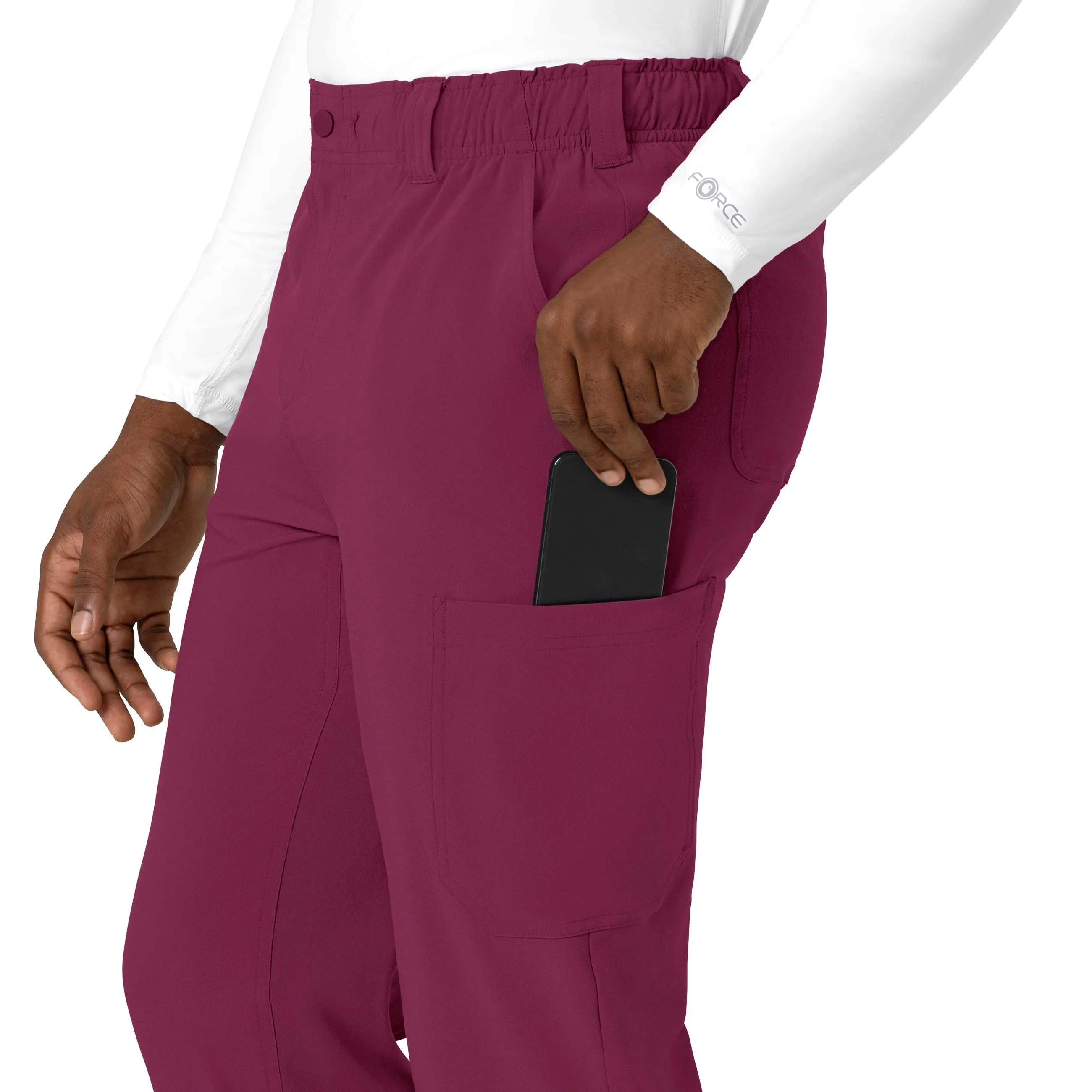Carhartt Force Cross-Flex Men's Straight Leg Scrub Pant - Wine