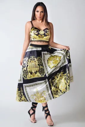 Cecilia Pleated Skirt Set