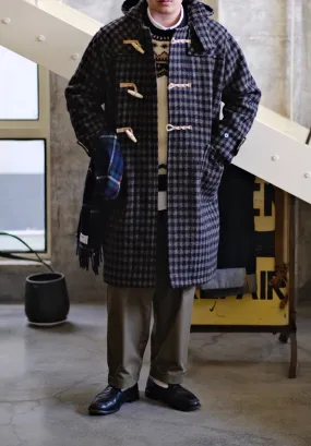 Checkered Wool Duffle Coat
