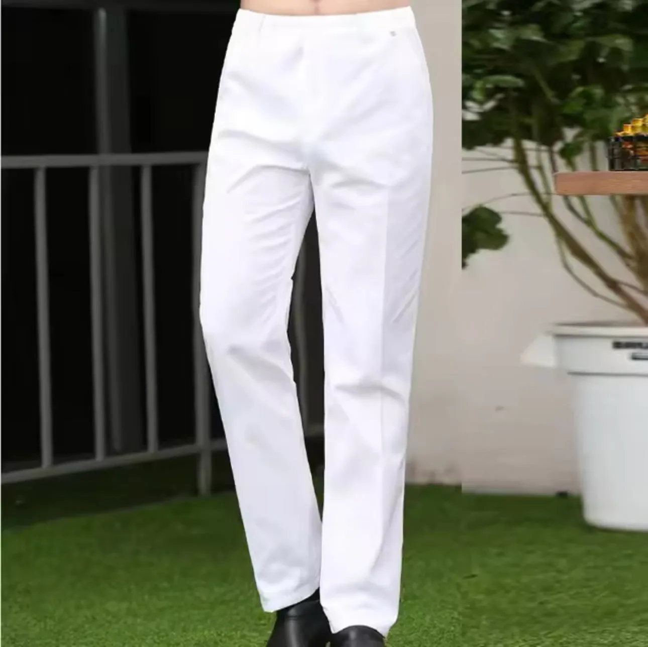 Chef Pants Cook Chef Bakery Pants with Elastic Waist