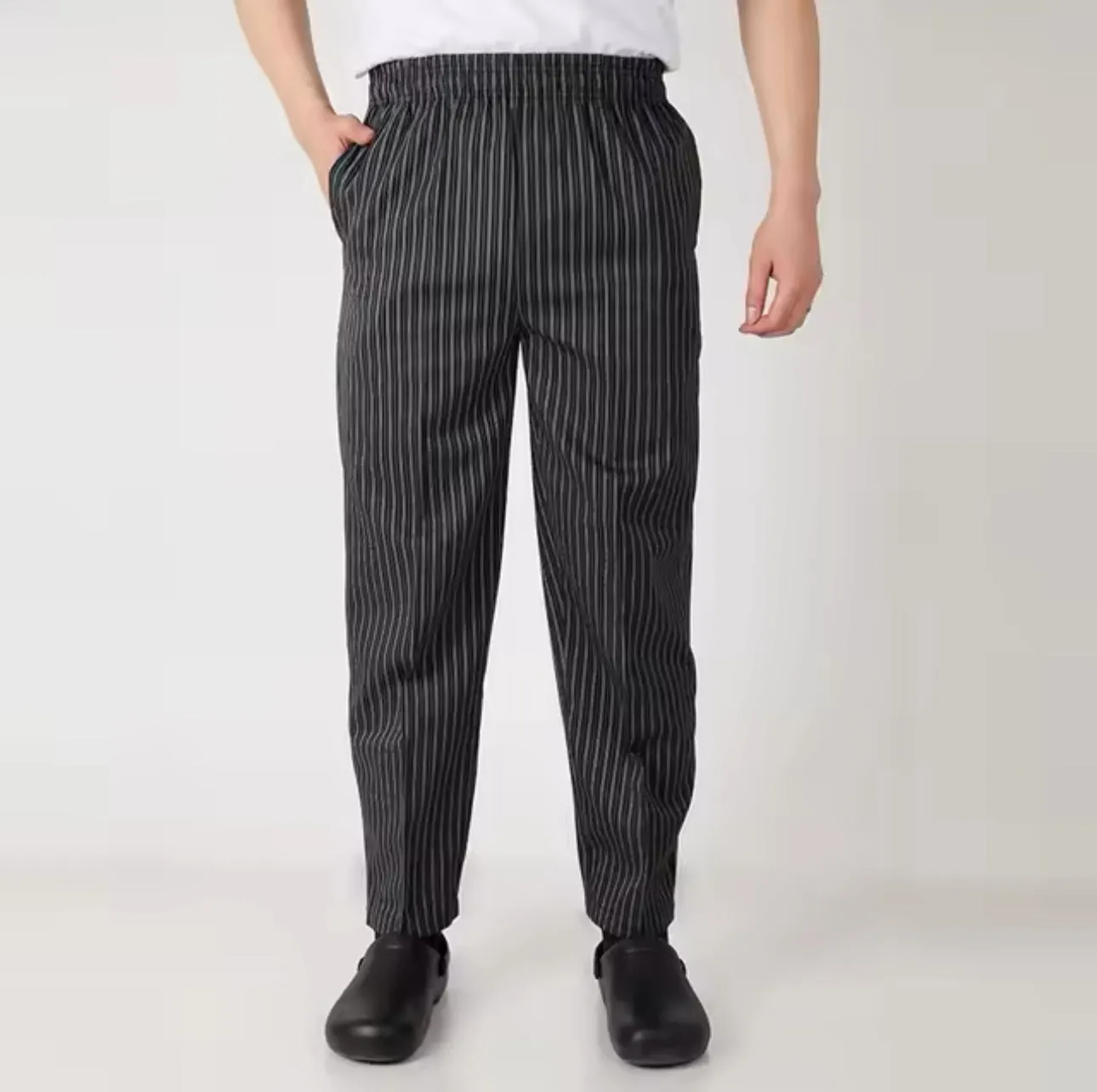 Chef Pants Cook Chef Bakery Pants with Elastic Waist