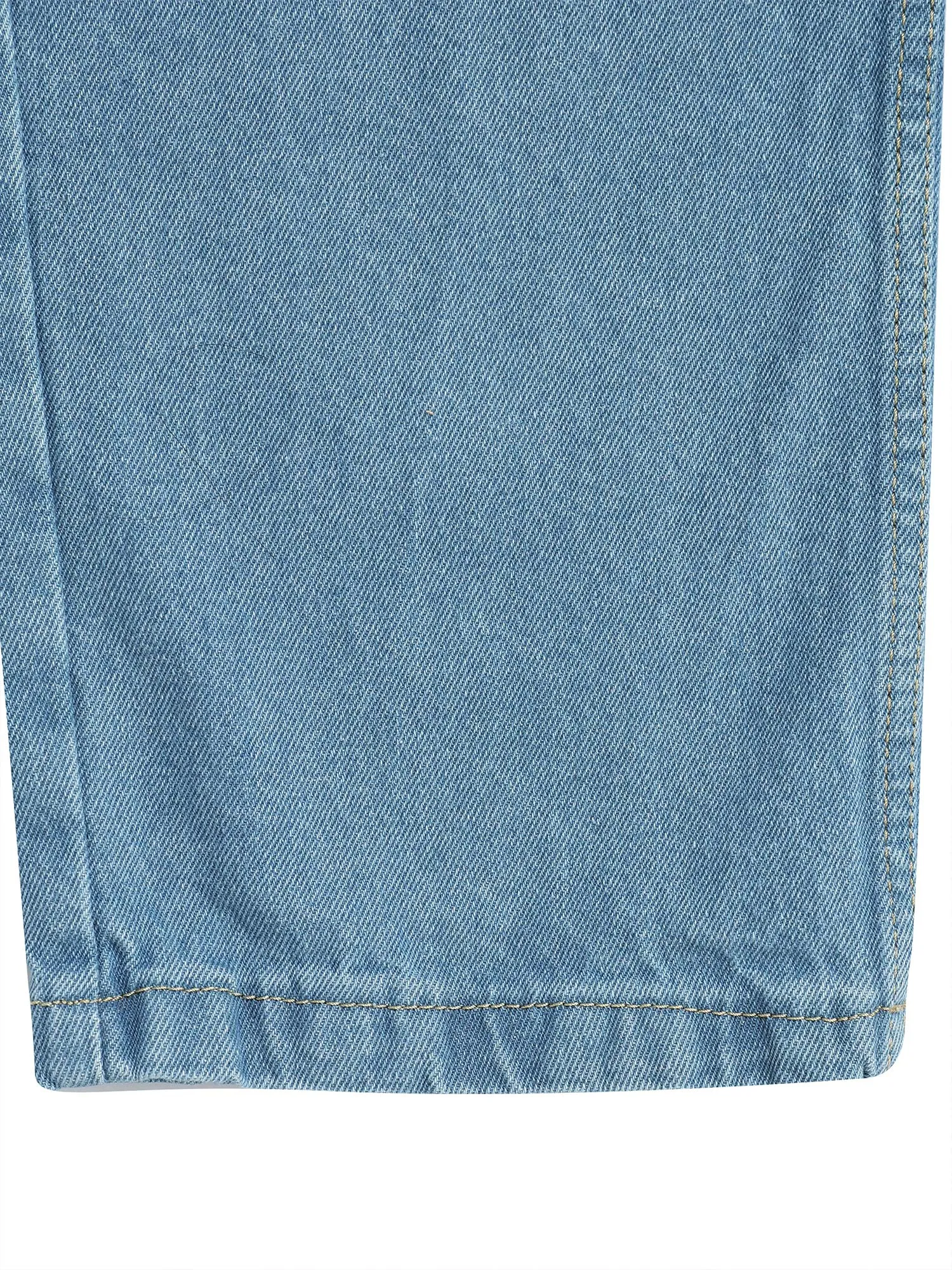 Classic Relaxed Light Blue Double Cargo Denim