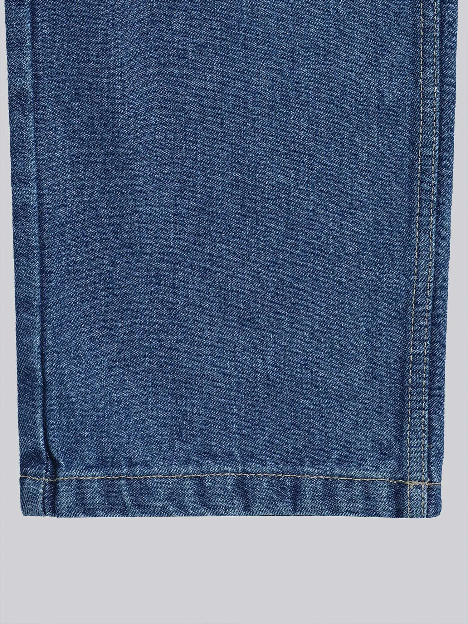 Classic Relaxed Mid Blue Double Cargo Denim