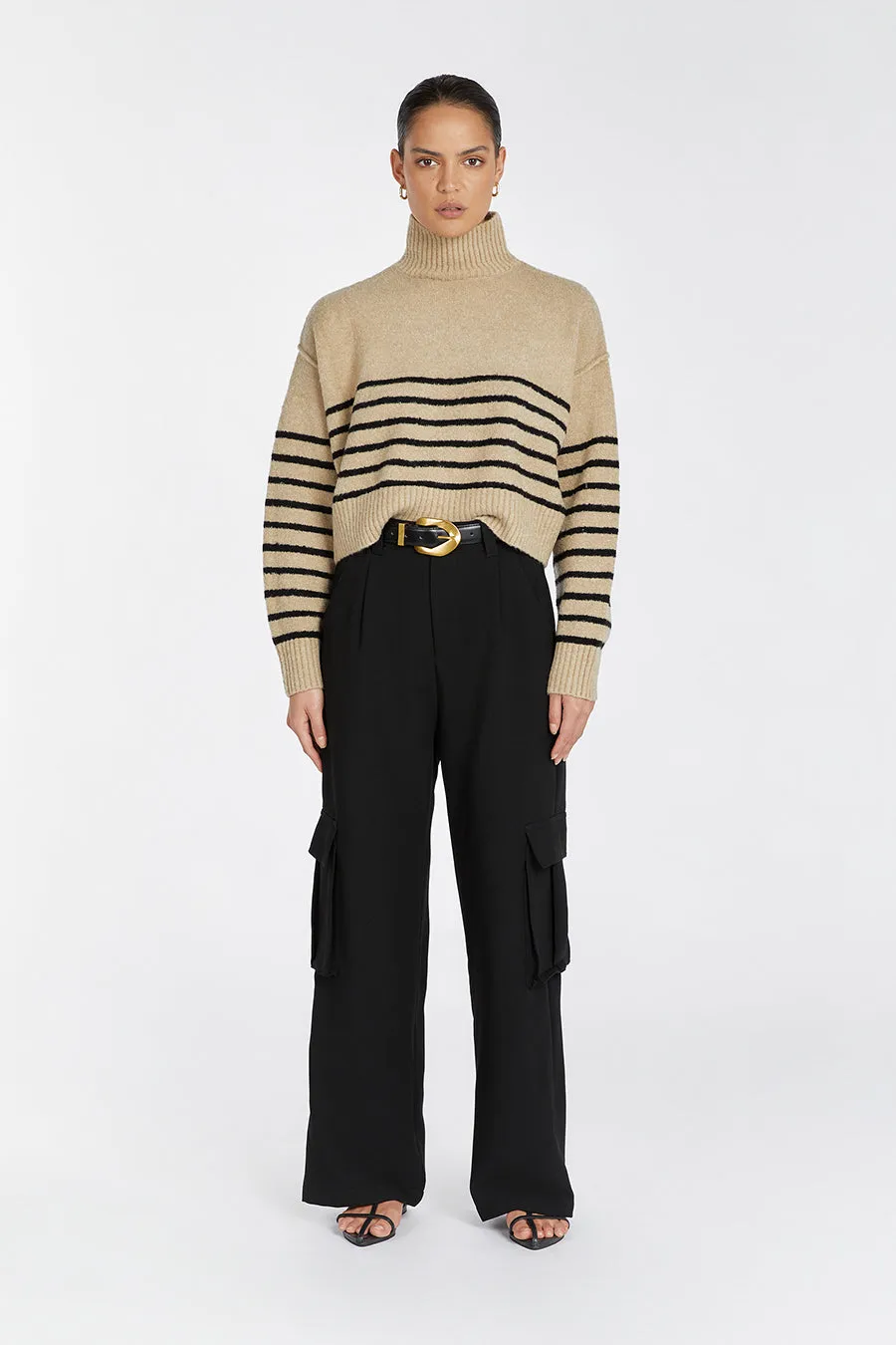 CLEO OAT/BLACK STRIPE JUMPER