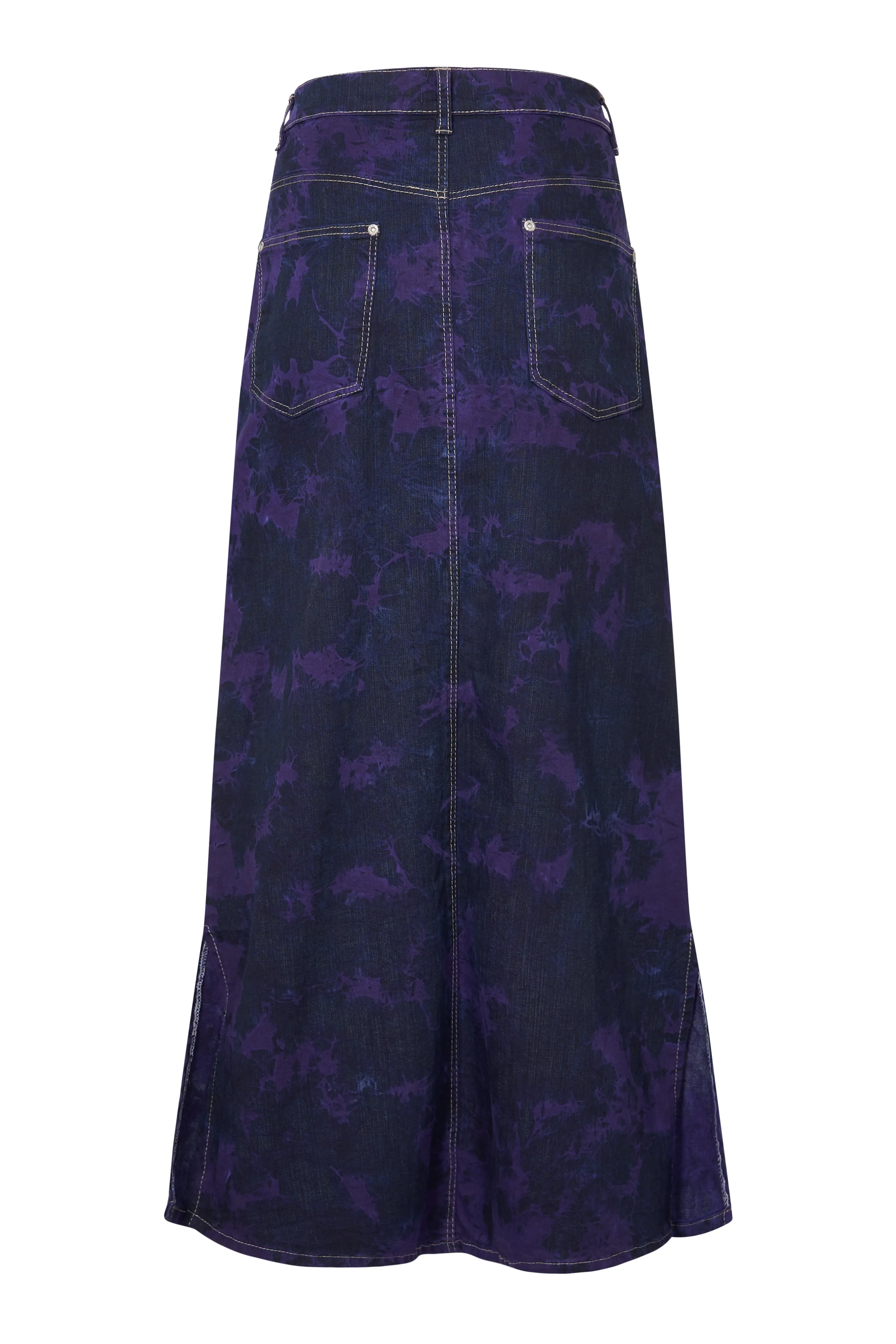 Clove Jeans Womens Maxi Skirts Tie Dye Denim Skirt Plus Size Pencil Skirt 12-24