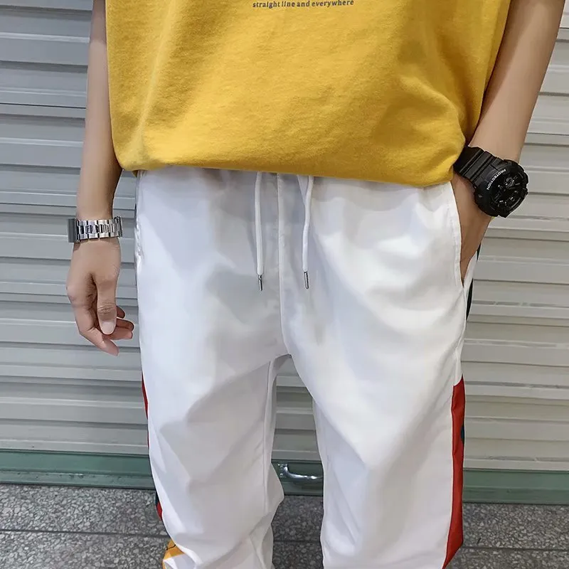 Colorblock Loose Harem Pants