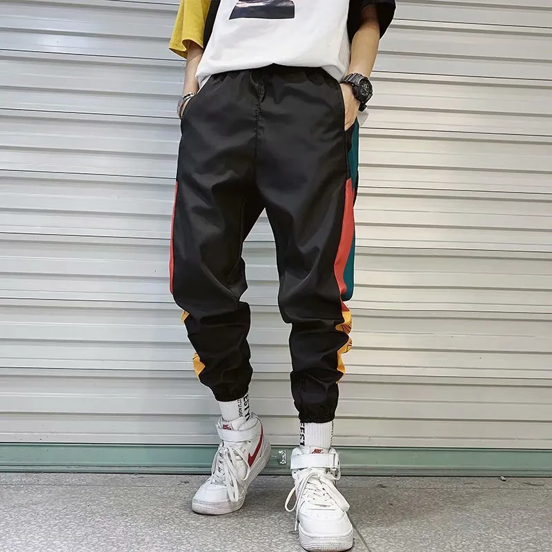 Colorblock Loose Harem Pants
