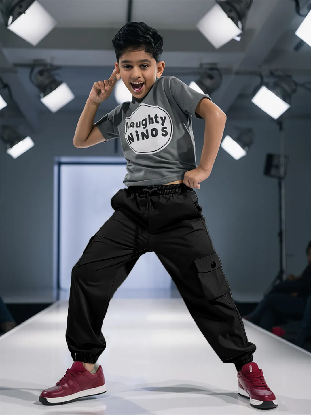 Cotton Black Cargo for Girls & Boys