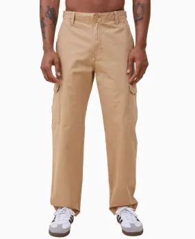 Cotton On Men's Twill Tactical Cargo Pants Vintage Mustard 38