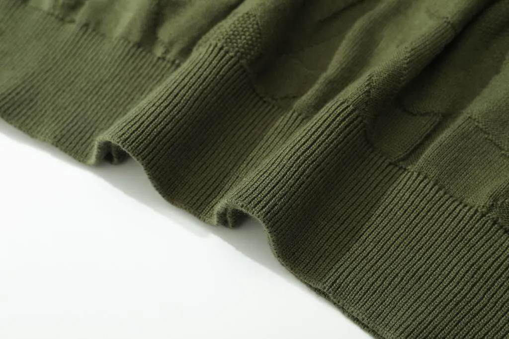 Crew Neck Summer Knit Top - Army Daffodils